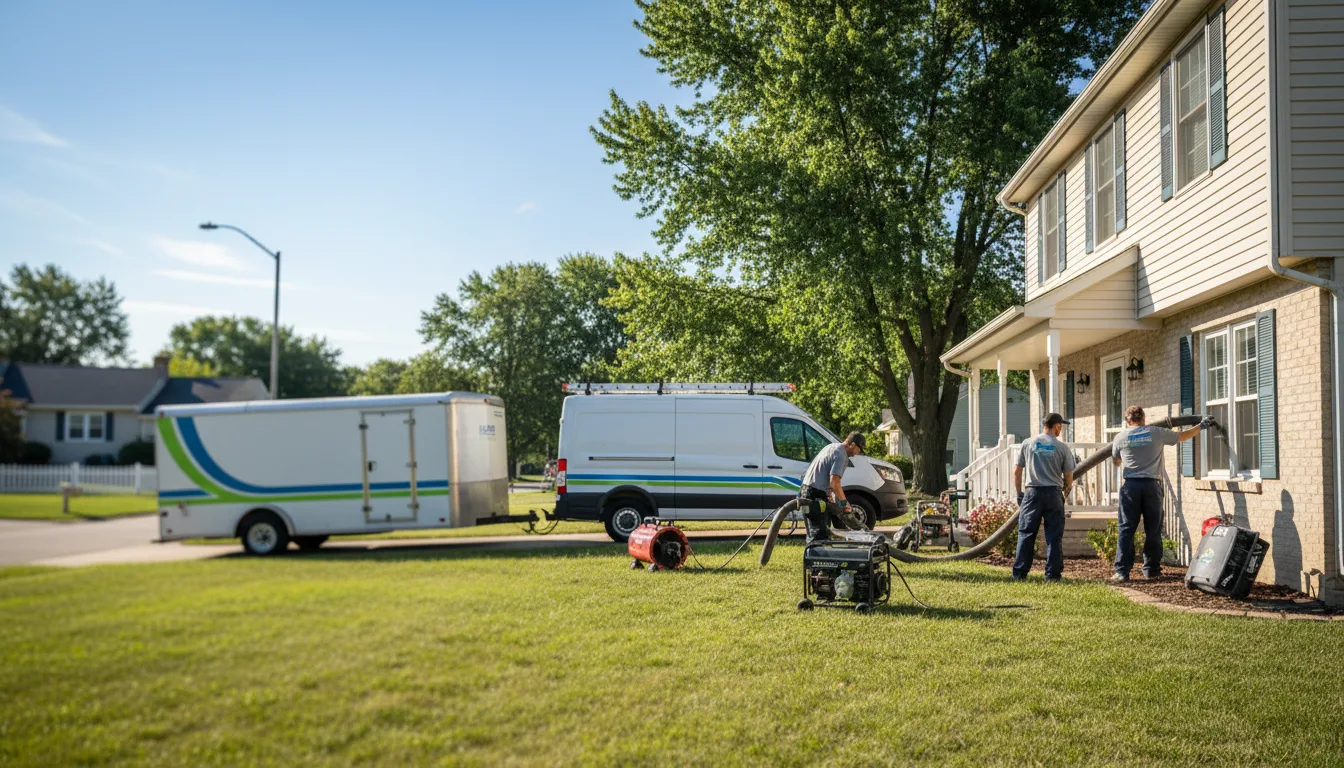 Flooded Basement Restoration And Cleanup With Repair in Quincy, IN near me